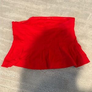 Anthropologie Bright Red Crop Top